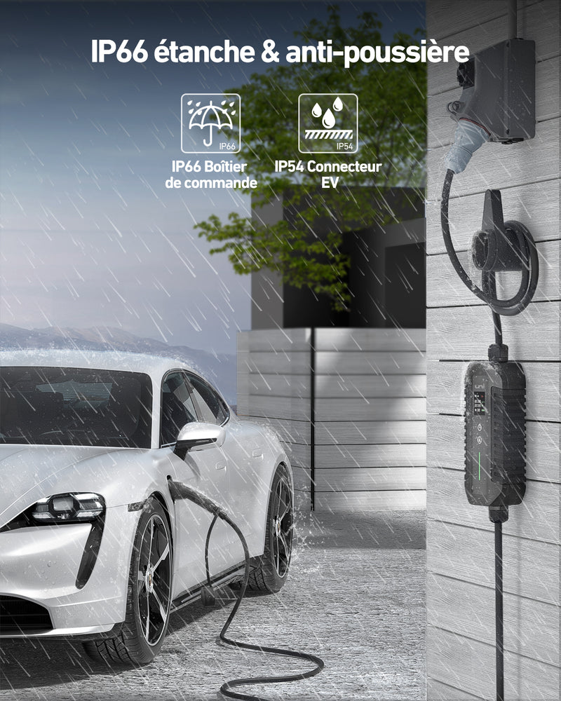 uni Type 2 EV-oplaadkabel 11 kW 7 m draagbaar 3-fase laadstation voor elektrische auto's