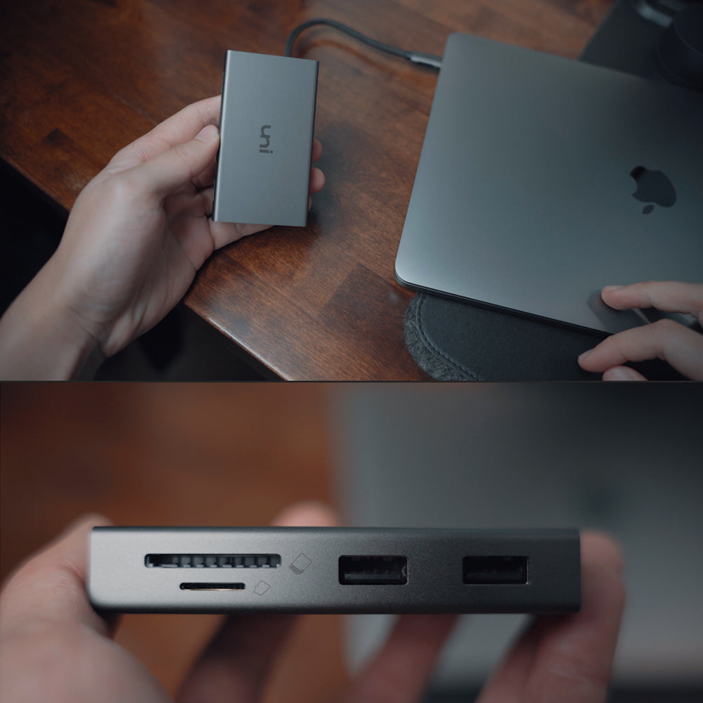 USB-C 8 in 1 Hub | Detachable Cable | Union Pro