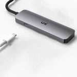 Concentrador USB-C (5 en 1) | 4*USB-C+PD | plano