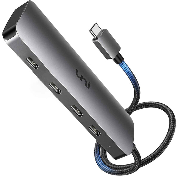 USB C to 4 USB C Hub - 10Gbps, 4 Ports, 100W PD, Durable Design｜uni®