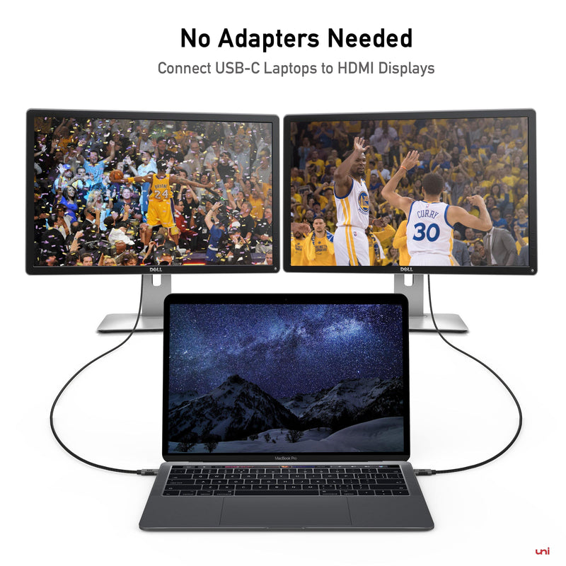 One 4K USB-C to HDMI Cable, no adapters needed | uni